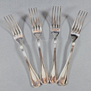 Christofle Albi Silverplate Vintage Dessert Forks Set of 4 France